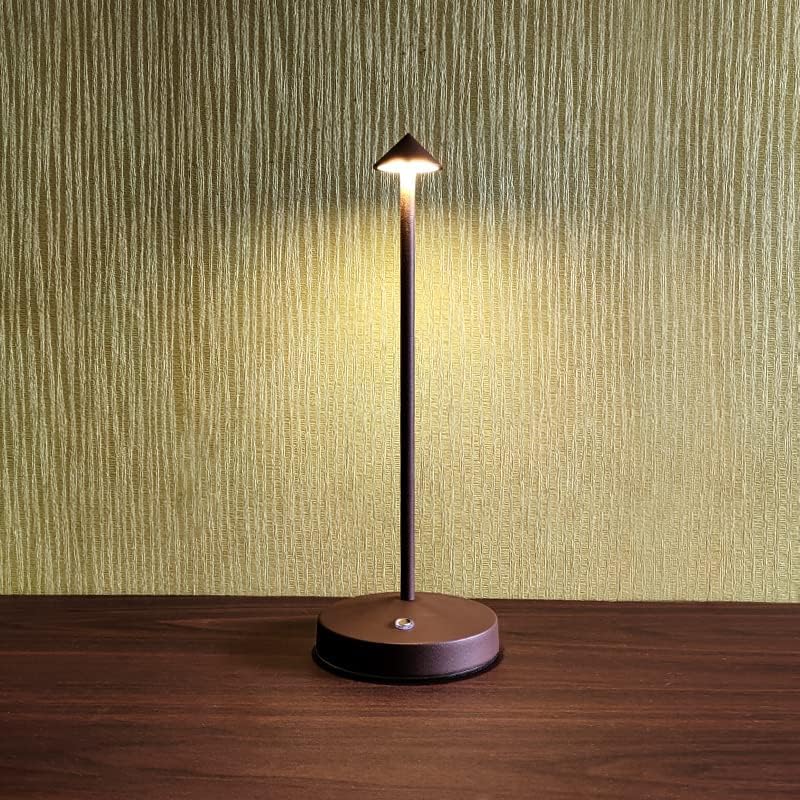 Cordless Table Lamps,Rechargeable Led Touch Bar Lamp, Portable Battery Desk Lamp,2 Level Brightness Dimmable Night Light,Minimalist Design, for Living Room/Restaurant/Couple Dinner/(Rust) - Image 2