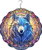 Wolf Wind Spinner, 10", Aluminum (Stain Blue) by Unknown