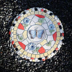 Round Garden Stepping Stones Resin Decorative Stepping Stone for Garden, 13 Inch Thicker Pavers for Garden Walkway Tread Stone Paving Stone for Yard Emulational Outdoor Lawn Decoration Stones(Style A) - Image 2