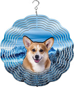 Traci's Fun Creations Wind Spinner, Corgi Dog Theme, Multicolor, Aluminum, Double-Sided Design, 10 Inch (Portrait) by Unknown