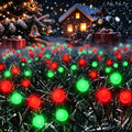 Christmas Decorations Outdoor Solar Firefly Lights 8 Pack Red and Green by Albelt