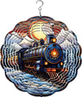 Traci's Fun Creations Train Wind Spinner, 10 Inch, Aluminum, Double Sided, Yard and Garden Décor (Steam) by Unknown