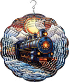 Traci's Fun Creations Train Wind Spinner, 10 Inch, Aluminum, Double Sided, Yard and Garden Décor (Steam) by Unknown
