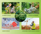 PotatoLife 2'x25' Plastic Mesh Fence for Garden with 50 Zip Ties, Black - Image 4