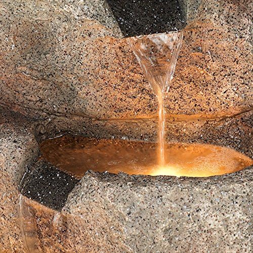Glacial Rock Zen 30" Large Water Outdoor Indoor Fountain with LED Lights - Image 3