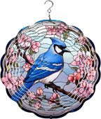 Traci's Fun Creations 10" Wind Spinner, Blue Jay Theme, Aluminum, Double Sided, Yard or Garden Décor by Unknown