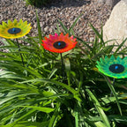 Garden Sunflower | 5" Flower Pot Size | Sunflower Garden Decor | Fluorescent Acrylic | UV Resistant Yard Decor | Decorative Garden Stakes | Beautiful Gift | Variety Color 3 Pack - Image 6