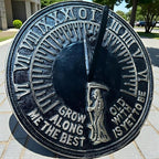 Garden Sundial, 29cm Replica “Grow Old Along with Me” Quote Black 10 Inch - Image 2