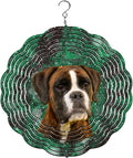 Traci's Fun Creations Wind Spinner, Boxer Dog Theme, Aluminum, Double-Sided, 10 Inch, Yard or Garden Décor (Natural) by Unknown