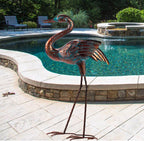 Natelf Garden Crane Statues Outdoor Patina Heron Decoy Yard Sculptures - Image 2