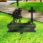 DINOMAN Personalized Memorial Plaques for Outdoors Soldier Kneeling at Cross Grave Marker Metal Garden Stakes Soldier Memorial Gifts Sympathy Gifts for Loss of Loved One (Soldier) - Image 3