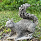 Realistic Forest Squirrel Statue Animal Concrete Sculpture for Garden Patio Backyard Handmade Squirrel Figurine - Image 3
