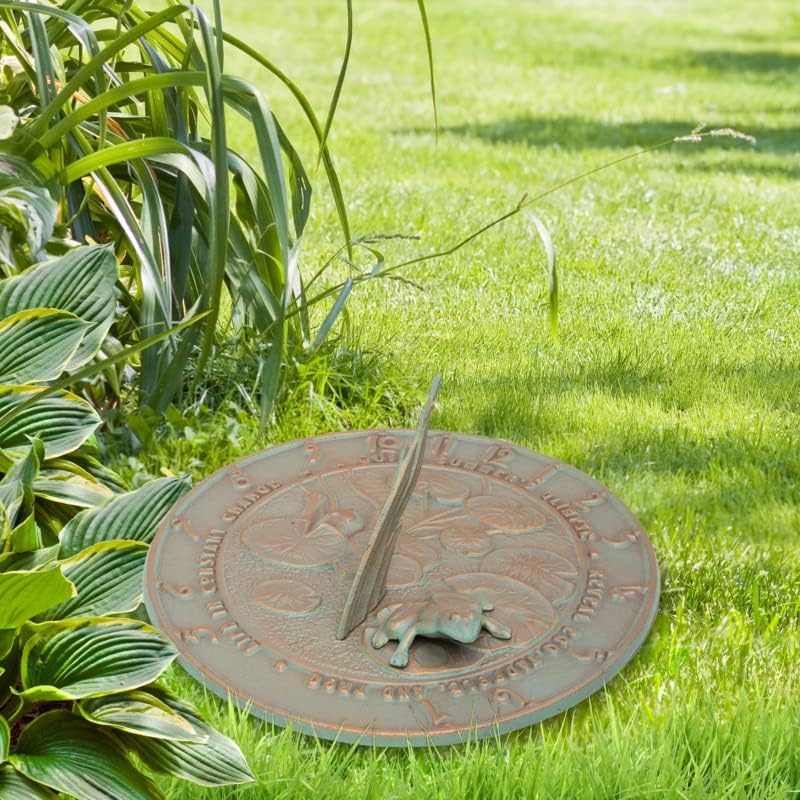 Whitehall Products Frog Sundial, Copper Verdi - Image 4