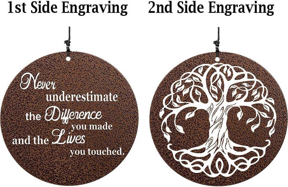 Retirement Wind Chime, Tree of Life, Inspirational Retirement Gifts for Men, Women, Teacher, Co-Worker, Employee, Nanny, Nurse (Copper), NXW#303 - Image 2