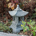 12" Tall Japanese Pagoda Garden Statue - Zen Buddha Outdoor/Indoor Resin Sculpture with Sturdy Base, Asian Zen Temple Decor for Patio, Yard, Balcony, Tabletop - Image 5