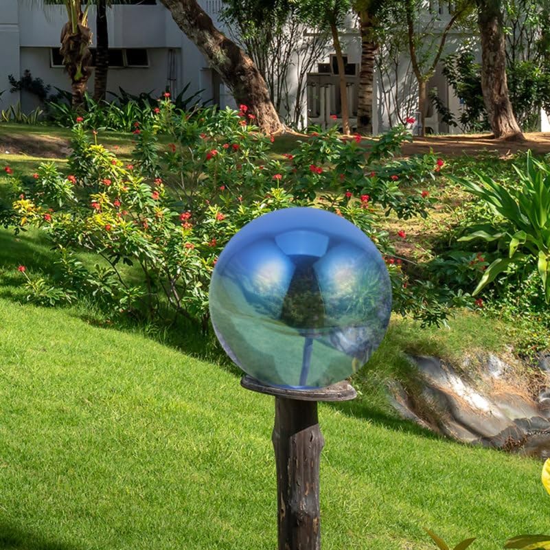 Cabilock Stainless Steel Gazing Ball 6.61 inch Mirror Polished Reflective Garden Globe Outdoor Lawn Ornament for Patio Yard Tabletop Photography Prop Decorative Display - Image 7