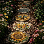 Reusable Sunflower Stepping Stone Mold, 15cm Sunflower Paver Mold (C) - Image 5