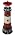DOITOOL Solar Rotating Lighthouse Outdoor Lantern Garden Decor Resin Street Light - Red - Image 7