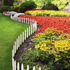 Greenes Fence Cedar Wood Garden Picket Fence, White, 16" H x 8' L (6-Pack, 48' Total) - Image 5