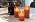 Flameless Candles Set of 3 Orange Glass LED Pillar Candle with Remote Timer - Image 7